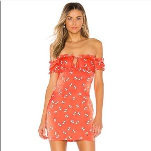 Revolve | Superdown Cherry Tie Front Mini Dress